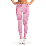 Pink Swirl Lollipop Pattern Print Women's Leggings