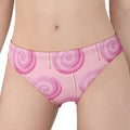 Pink Swirl Lollipop Pattern Print Women's Panties
