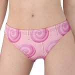 Pink Swirl Lollipop Pattern Print Women's Panties
