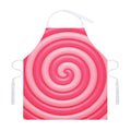 Pink Swirl Lollipop Print Adjustable Apron