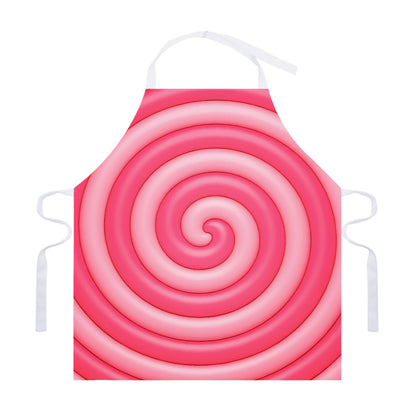 Pink Swirl Lollipop Print Adjustable Apron