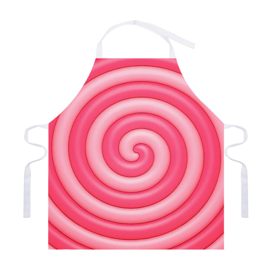Pink Swirl Lollipop Print Adjustable Apron