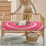 Pink Swirl Lollipop Print Baby Crib Sheet