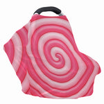 Pink Swirl Lollipop Print Baby Seat Cover