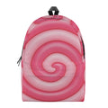 Pink Swirl Lollipop Print School Backpack