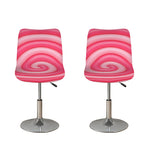 Pink Swirl Lollipop Print Bar Stool Covers