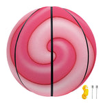 Pink Swirl Lollipop Print Basketball