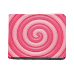 Pink Swirl Lollipop Print Bifold Wallet