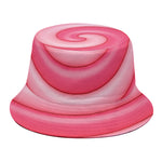 Pink Swirl Lollipop Print Bucket Hat