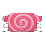 Pink Swirl Lollipop Print Car Windshield Snow Cover