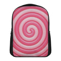 Pink Swirl Lollipop Print Casual Backpack