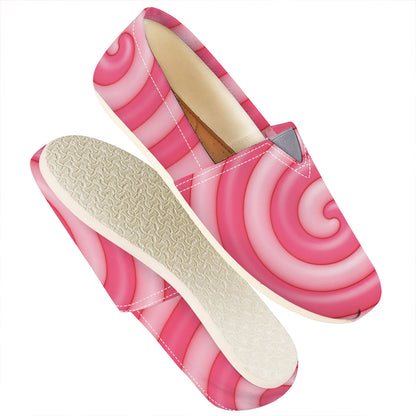 Pink Swirl Lollipop Print Casual Shoes