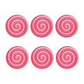 Pink Swirl Lollipop Print Coaster Set