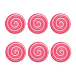Pink Swirl Lollipop Print Coaster Set