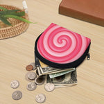 Pink Swirl Lollipop Print Coin Purse