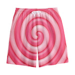 Pink Swirl Lollipop Print Cotton Shorts