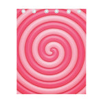 Pink Swirl Lollipop Print Curtain