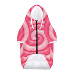 Pink Swirl Lollipop Print Dog Zip Up Hoodie