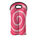 Pink Swirl Lollipop Print Double Neoprene Wine Tote