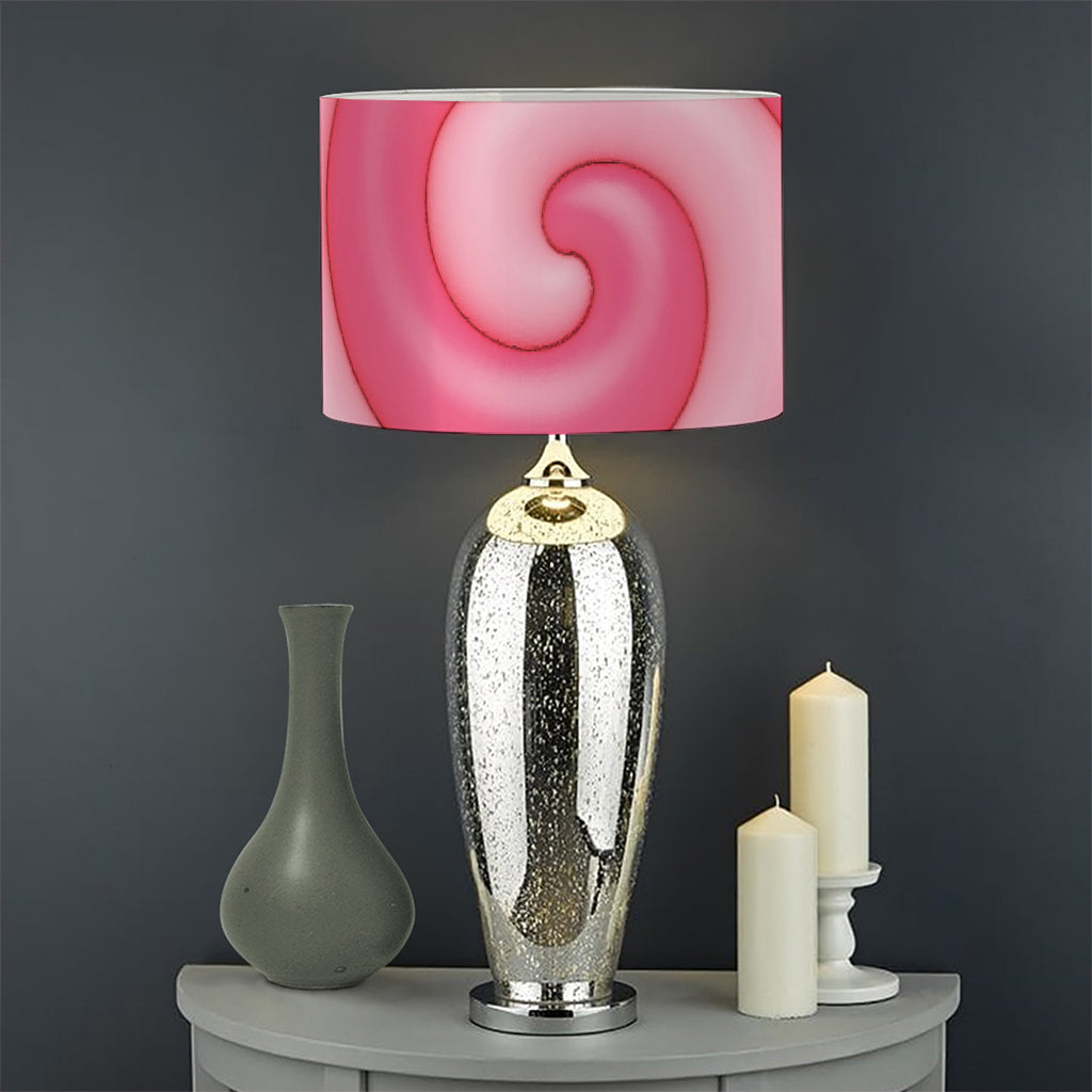 Pink Swirl Lollipop Print Drum Lamp Shade
