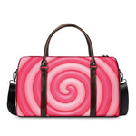 Pink Swirl Lollipop Print Duffle Bag