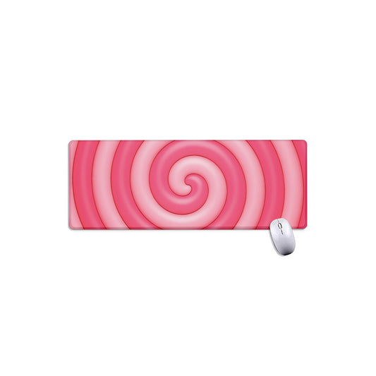 Pink Swirl Lollipop Print Extended Mouse Pad