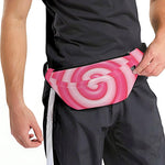 Pink Swirl Lollipop Print Fanny Pack