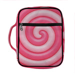 Pink Swirl Lollipop Print Front Pocket Bible Bag