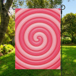 Pink Swirl Lollipop Print Garden Flag