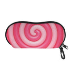 Pink Swirl Lollipop Print Glasses Case