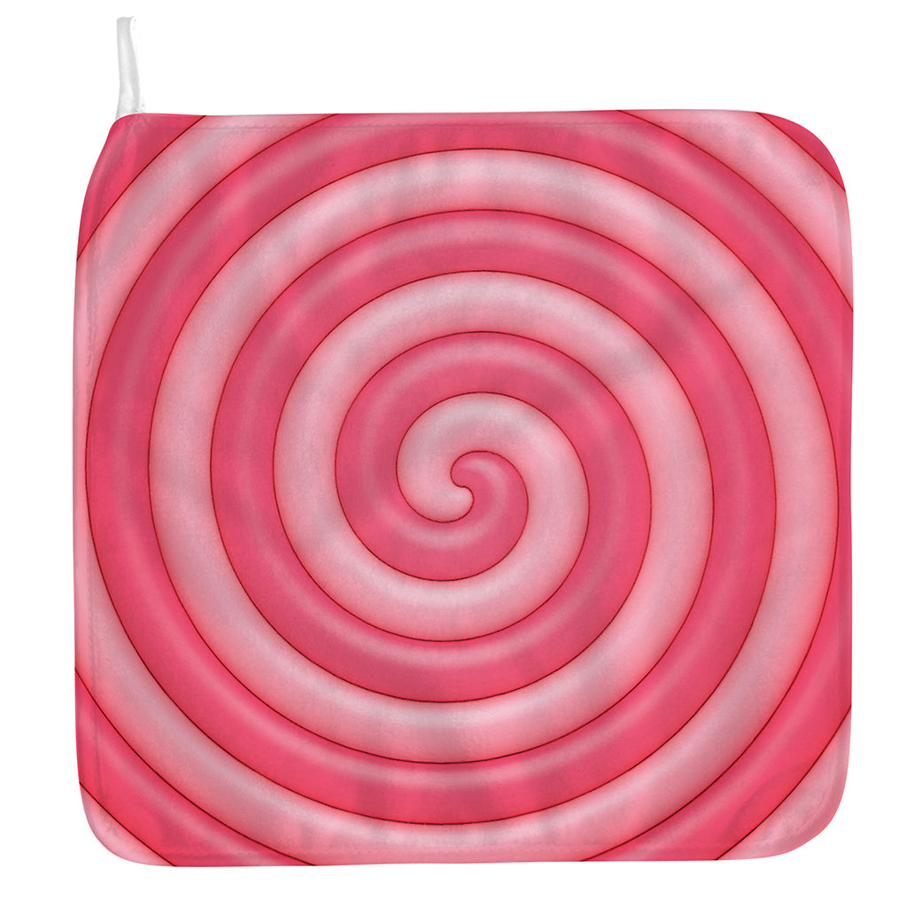 Pink Swirl Lollipop Print Hand Towel