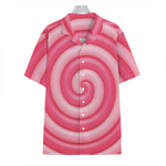 Pink Swirl Lollipop Print Hawaiian Shirt