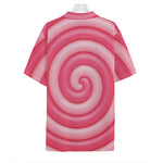 Pink Swirl Lollipop Print Hawaiian Shirt