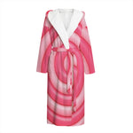 Pink Swirl Lollipop Print Hooded Bathrobe