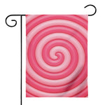 Pink Swirl Lollipop Print House Flag