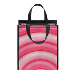 Pink Swirl Lollipop Print Insulated Lunch Tote