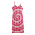 Pink Swirl Lollipop Print Jersey Midi Cami Dress