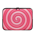 Pink Swirl Lollipop Print Laptop Sleeve