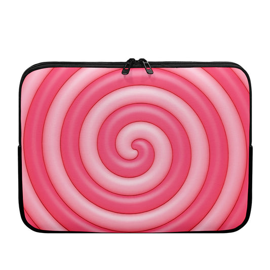 Pink Swirl Lollipop Print Laptop Sleeve