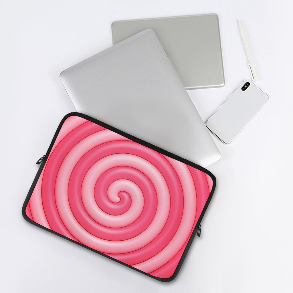 Pink Swirl Lollipop Print Laptop Sleeve