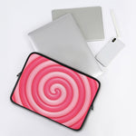 Pink Swirl Lollipop Print Laptop Sleeve