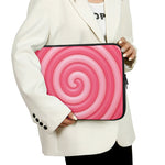 Pink Swirl Lollipop Print Laptop Sleeve