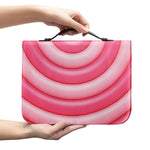 Pink Swirl Lollipop Print Leather Bible Cover
