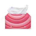 Pink Swirl Lollipop Print Leather Tissue Box Cover