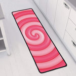 Pink Swirl Lollipop Print Long Kitchen Mat