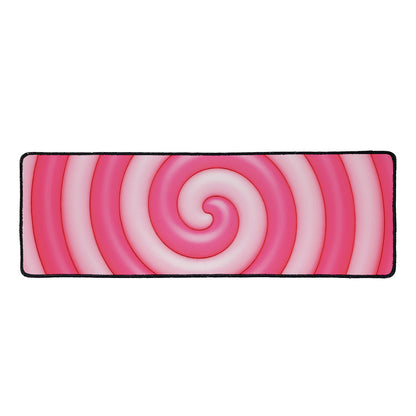 Pink Swirl Lollipop Print Long Kitchen Mat