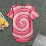 Pink Swirl Lollipop Print Men's Bodysuit