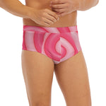 Pink Swirl Lollipop Print Men's Briefs