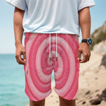 Pink Swirl Lollipop Print Men's Cargo Shorts