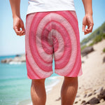 Pink Swirl Lollipop Print Men's Cargo Shorts